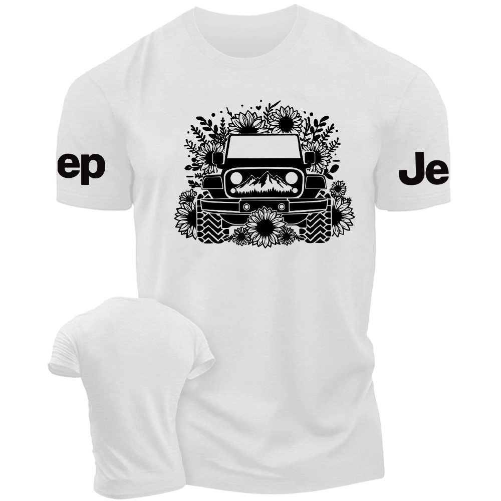 Offroad Lover with sun Flowers 4x4 USA Jp T-Shirt