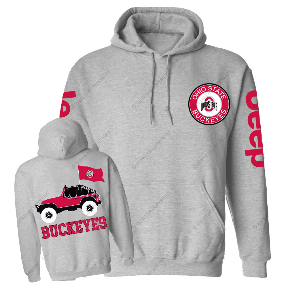 Ohio State Buckeyes Round Sign Jp Casual Hoodie