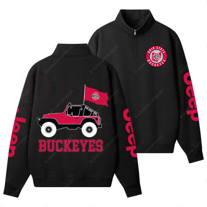 Ohio State Buckeyes Football Jp Half-Zip Jacket Sweatshirt