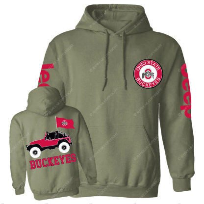 Ohio State Buckeyes Round Sign Jp Casual Hoodie
