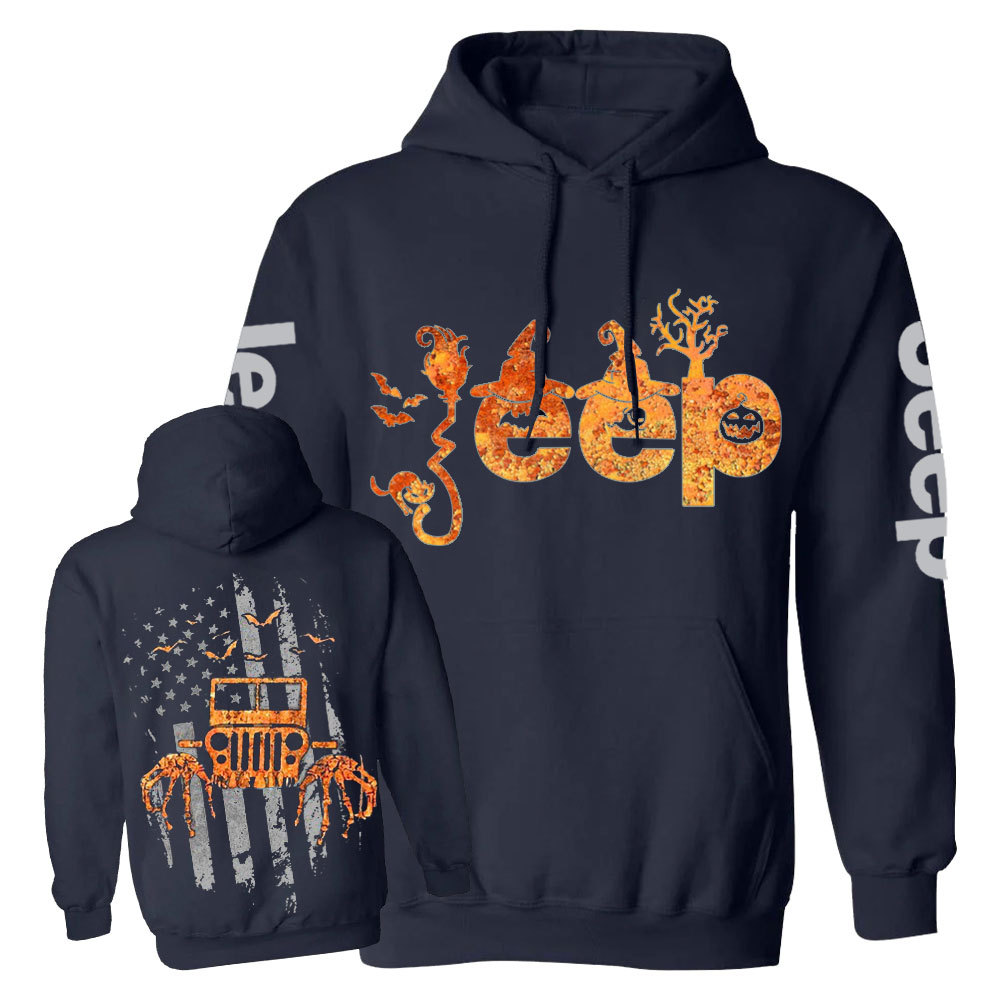 Halloween Jp Is Coming Flag Double Printed Casual Hoodie