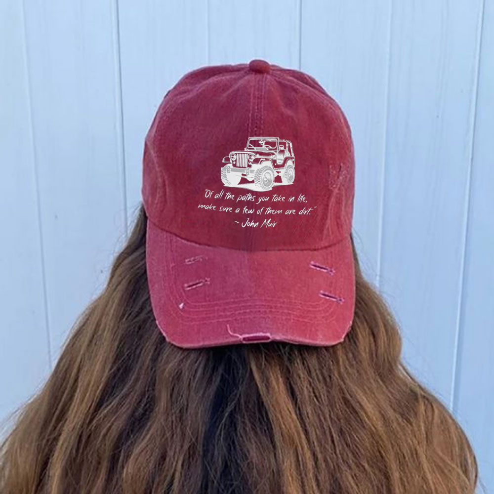 Dirt Path John Muir Quote Jp Funny Baseball Cap