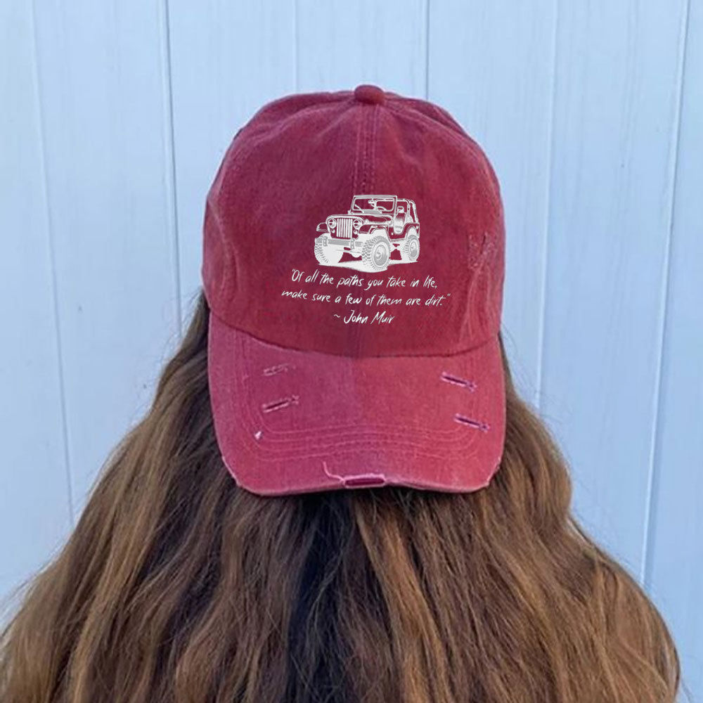 Dirt Path John Muir Quote Jp Funny Baseball Cap