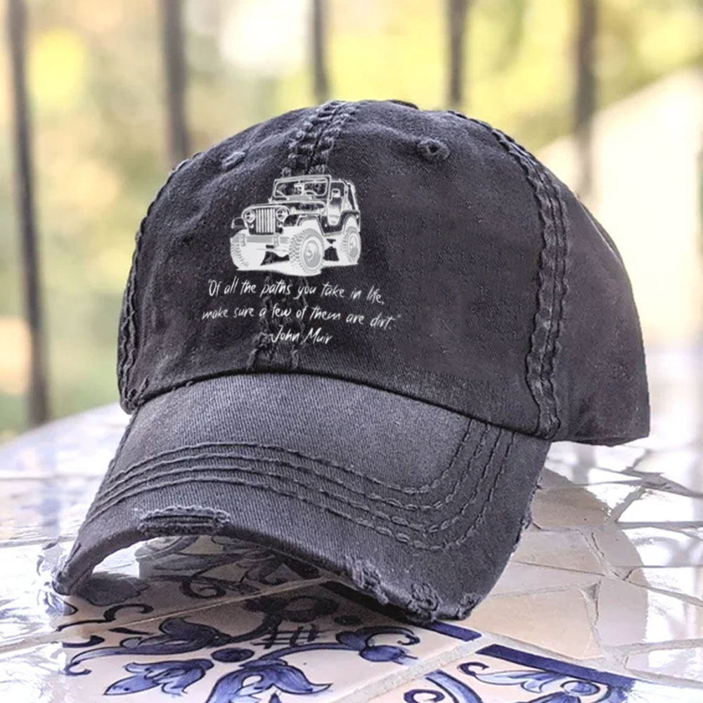 Dirt Path John Muir Quote Jp Funny Baseball Cap