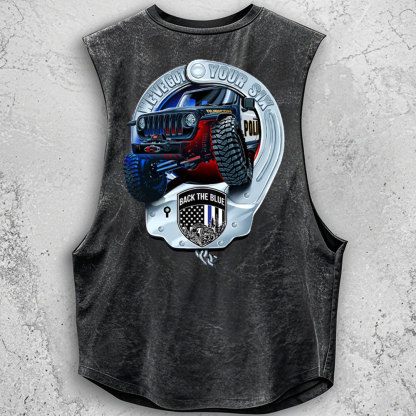 We've Got Your Six, Police Back the Blue Handcuff Jp Double Printed - Men Tank