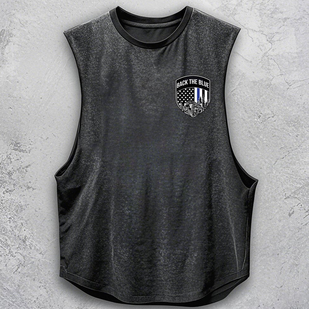 We've Got Your Six, Police Back the Blue Handcuff Jp Double Printed - Men Tank