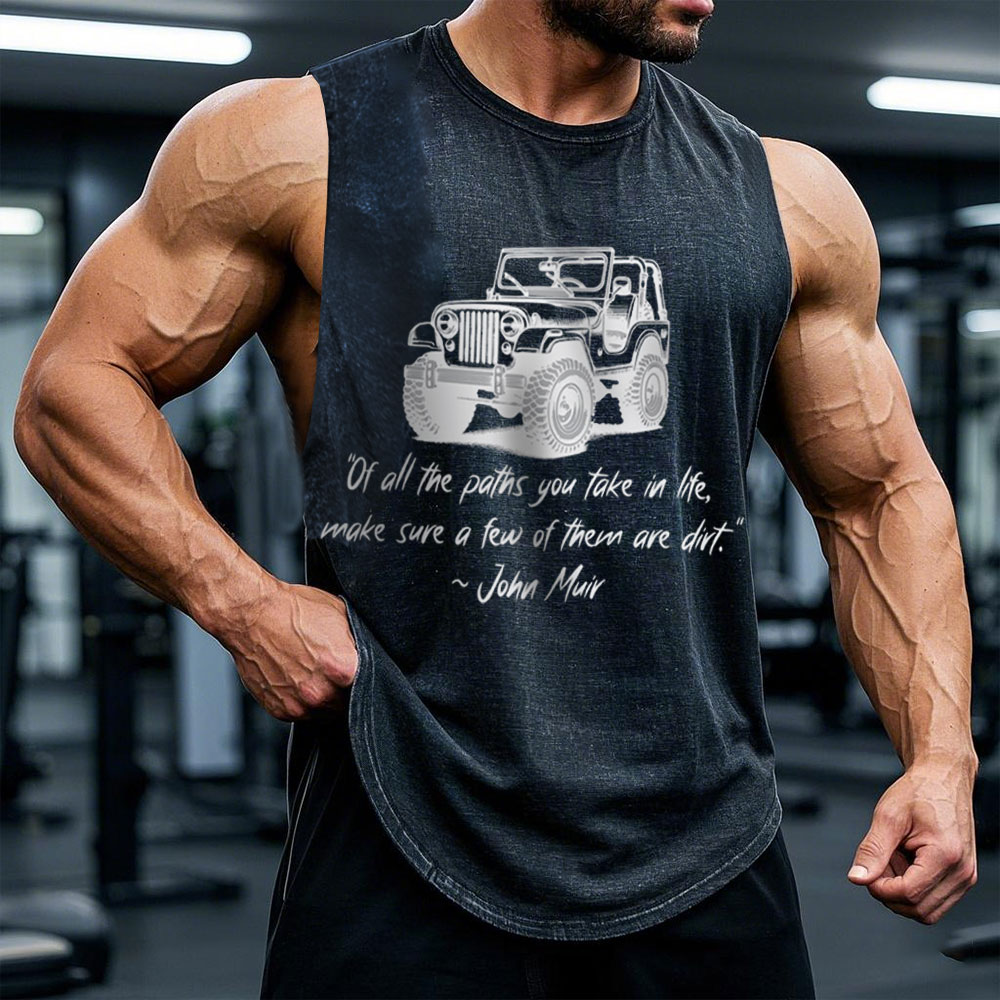 Dirt Path John Muir Quote Jp Funny Men Tank