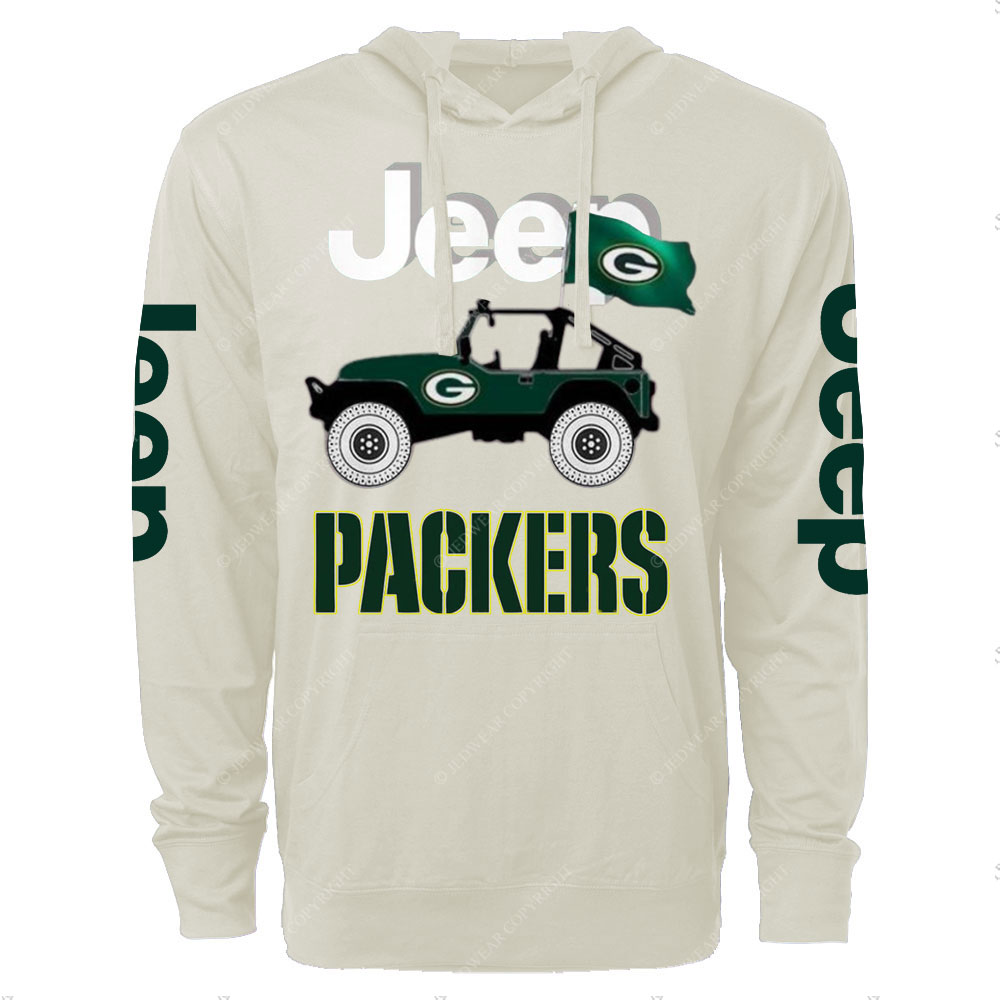 Jp Green Bay Packers Flag Oversized Lightweight Hoodie