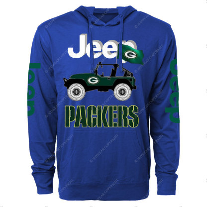 Jp Green Bay Packers Flag Oversized Lightweight Hoodie