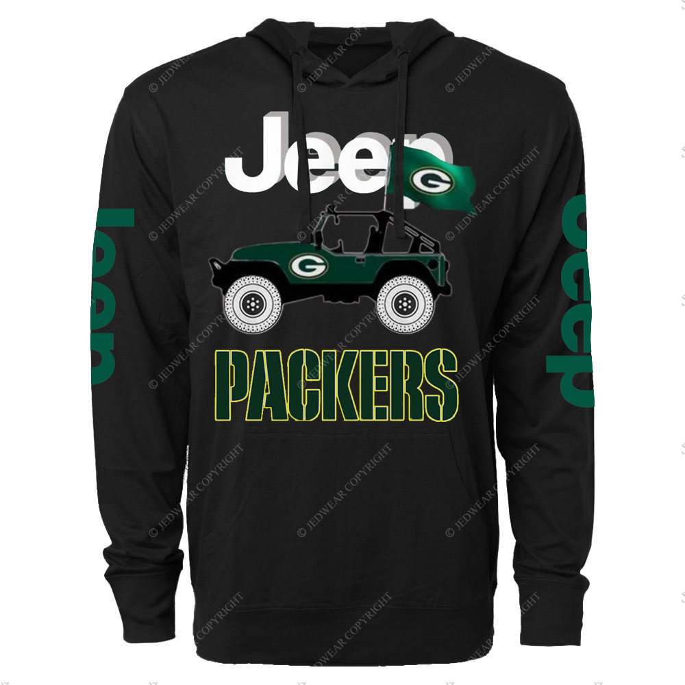 Jp Green Bay Packers Flag Oversized Lightweight Hoodie