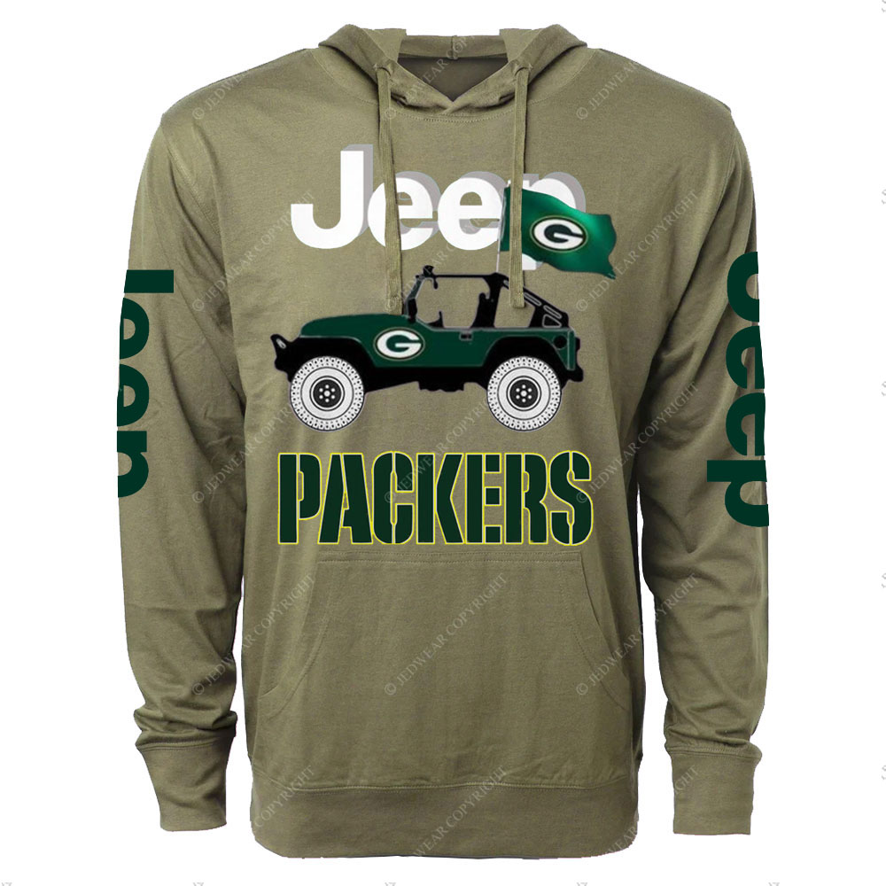 Jp Green Bay Packers Flag Oversized Lightweight Hoodie