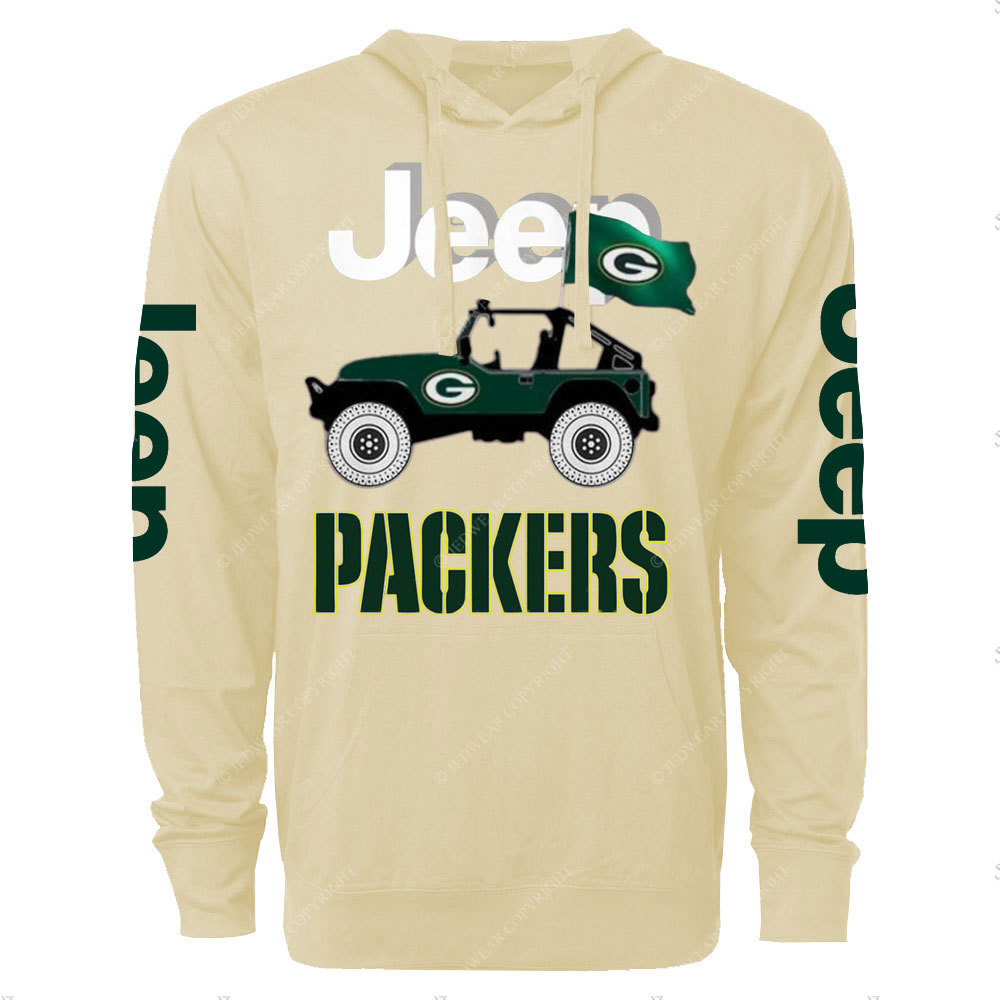 Jp Green Bay Packers Flag Oversized Lightweight Hoodie