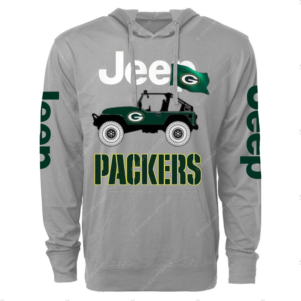 Jp Green Bay Packers Flag Oversized Lightweight Hoodie