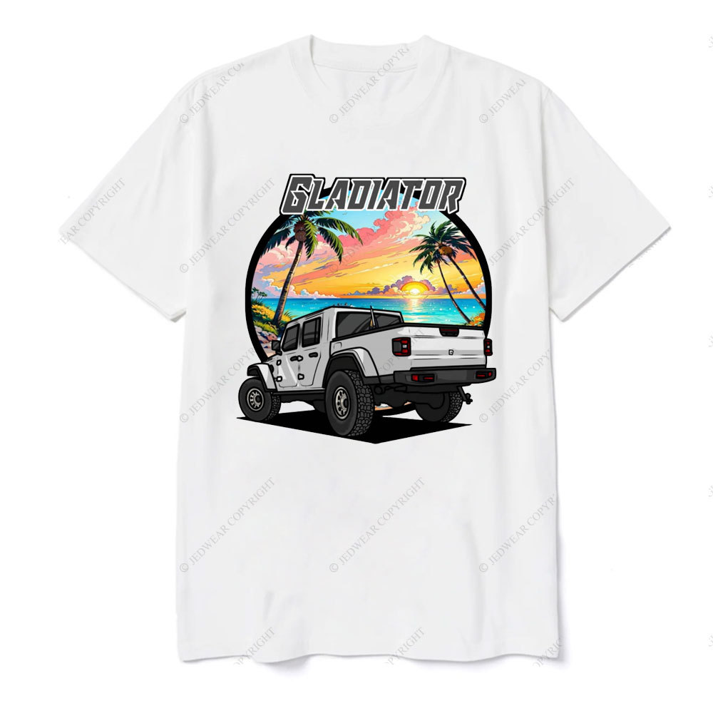 Gladiator Palm Tree Beach Sunset Jp T-shirt