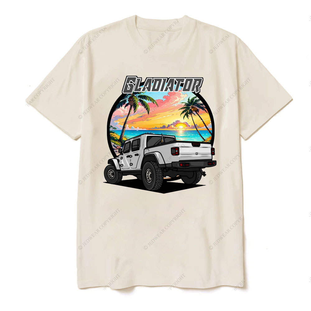 Gladiator Palm Tree Beach Sunset Jp T-shirt