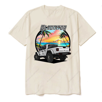 Gladiator Palm Tree Beach Sunset Jp T-shirt
