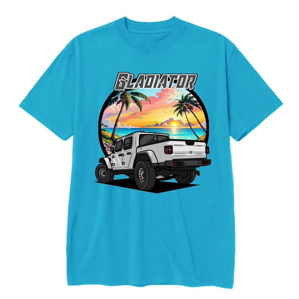 Gladiator Palm Tree Beach Sunset Jp T-shirt