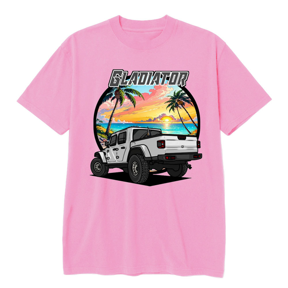 Gladiator Palm Tree Beach Sunset Jp T-shirt