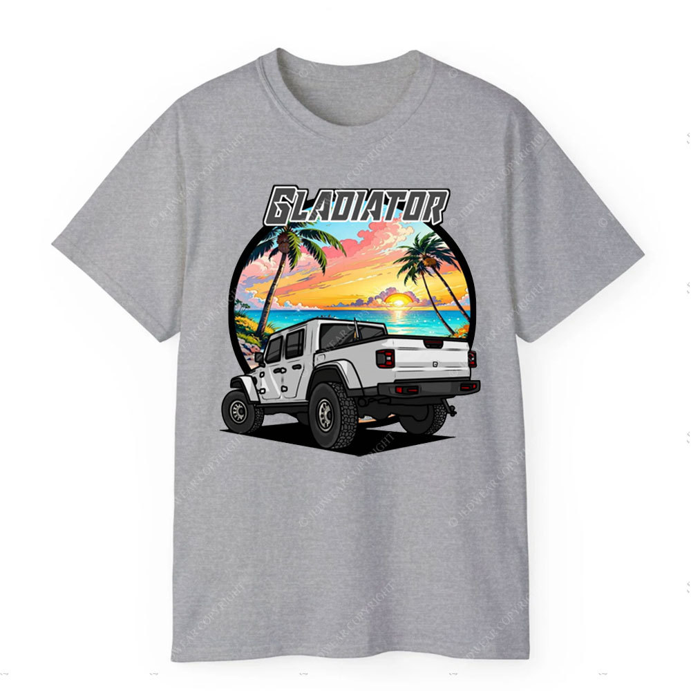Gladiator Palm Tree Beach Sunset Jp T-shirt