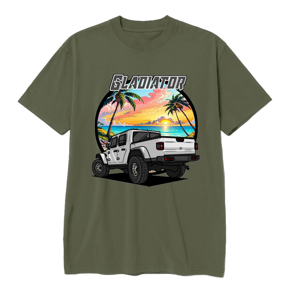 Gladiator Palm Tree Beach Sunset Jp T-shirt