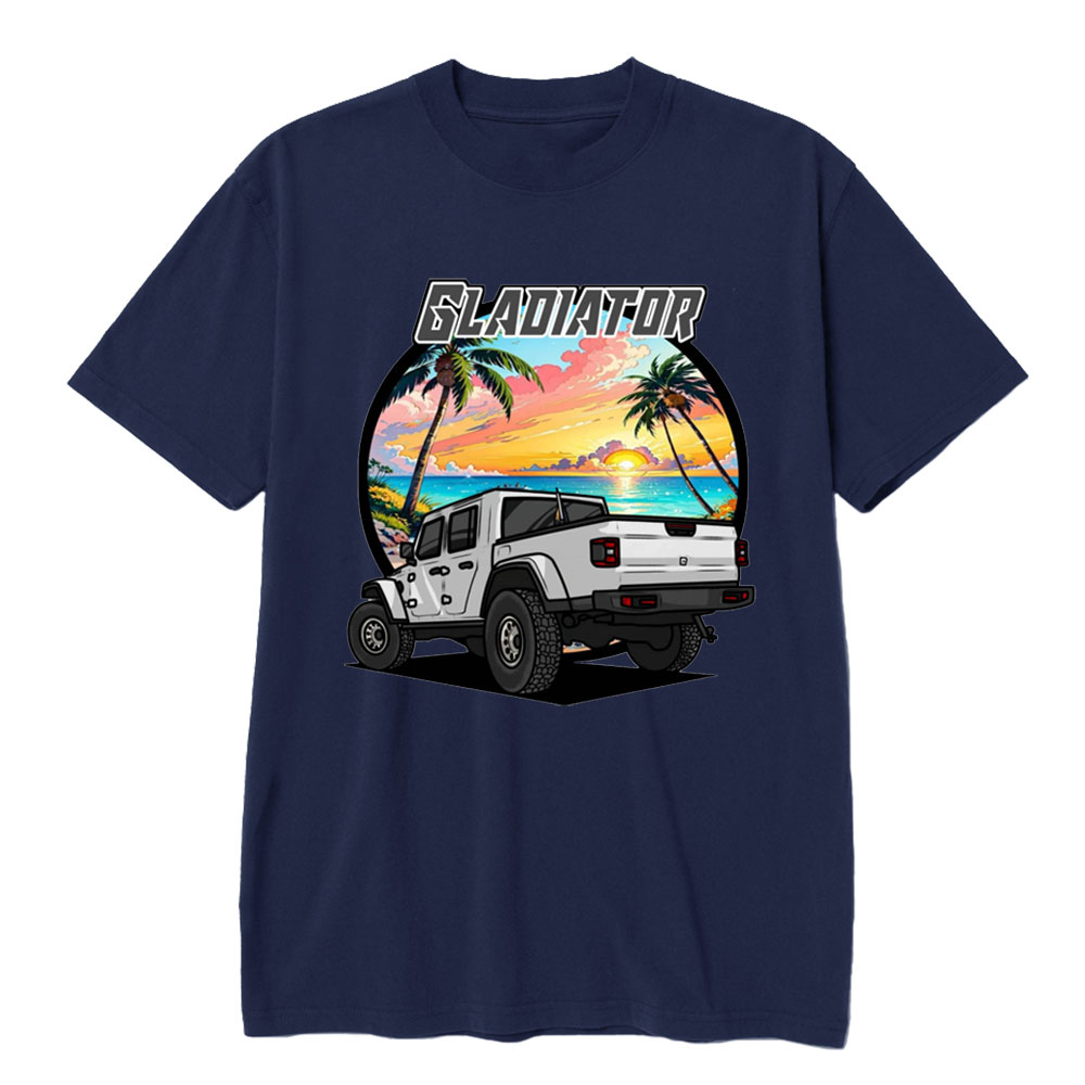 Gladiator Palm Tree Beach Sunset Jp T-shirt