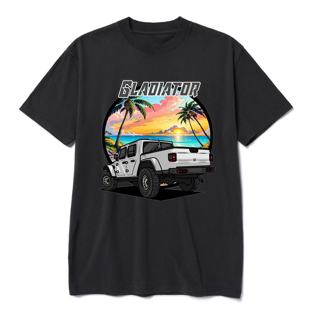 Gladiator Palm Tree Beach Sunset Jp T-shirt