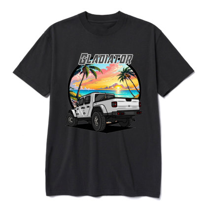 Gladiator Palm Tree Beach Sunset Jp T-shirt