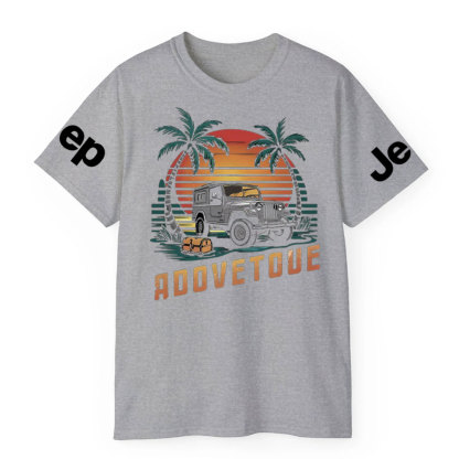 Retro Palm Tree, Sunset and Jp Lover T-Shirt
