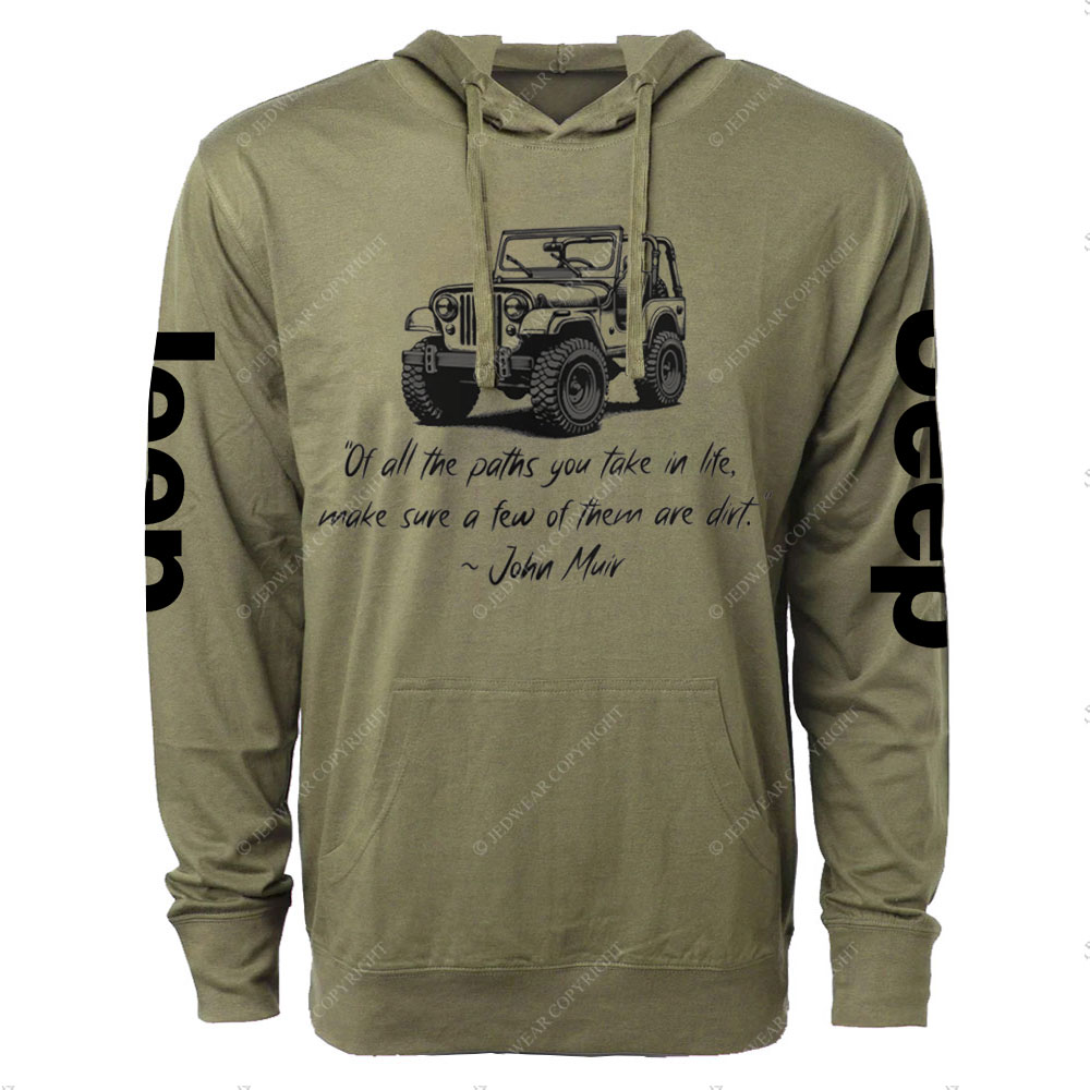 Dirt Path John Muir Quote Jp Funny Oversized Lightweight Hoodie