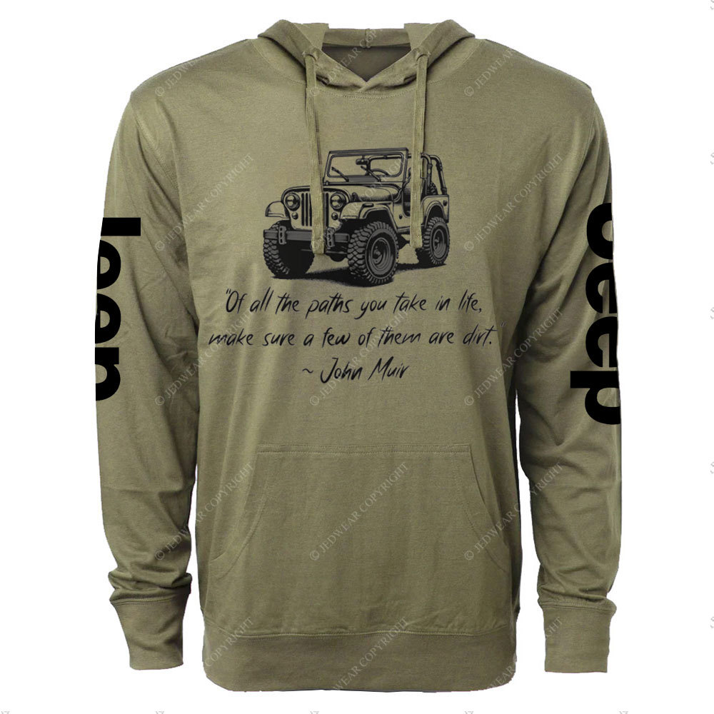 Dirt Path John Muir Quote Jp Funny Oversized Lightweight Hoodie
