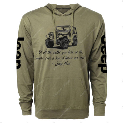 Dirt Path John Muir Quote Jp Funny Oversized Lightweight Hoodie