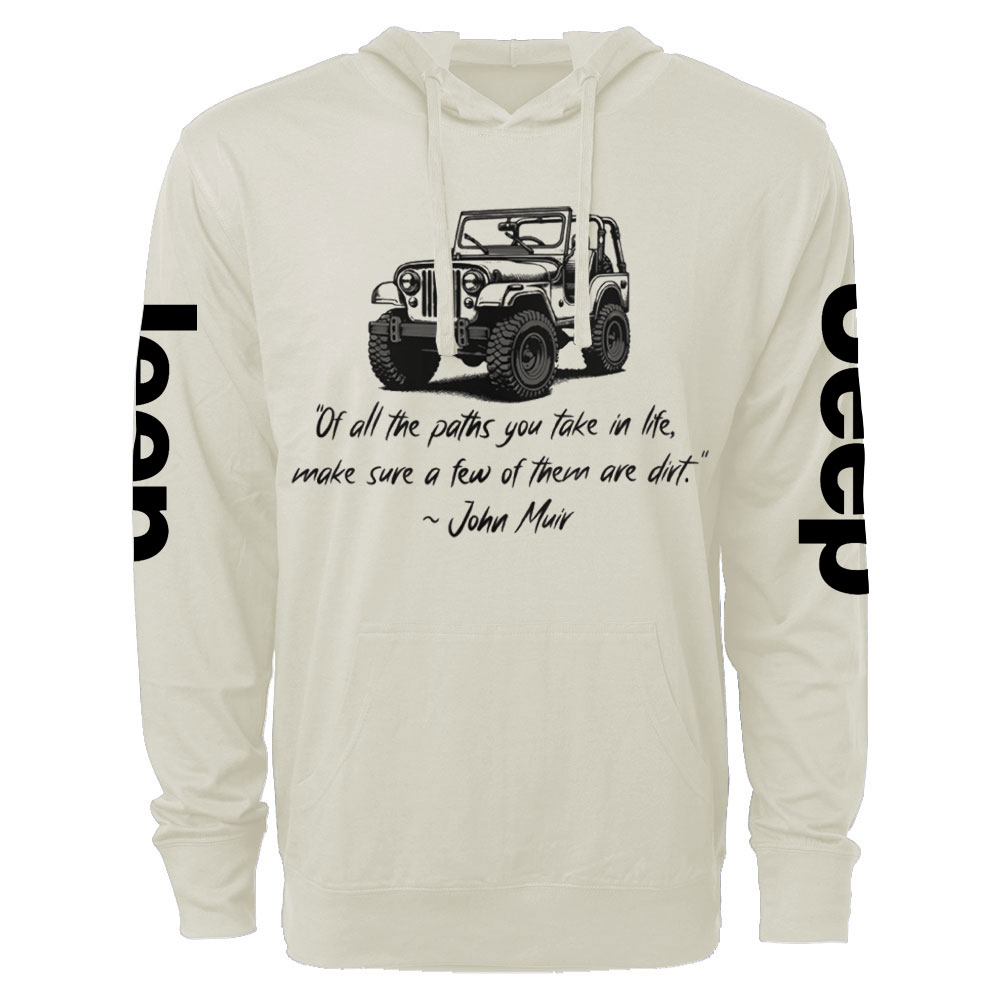 Dirt Path John Muir Quote Jp Funny Oversized Lightweight Hoodie