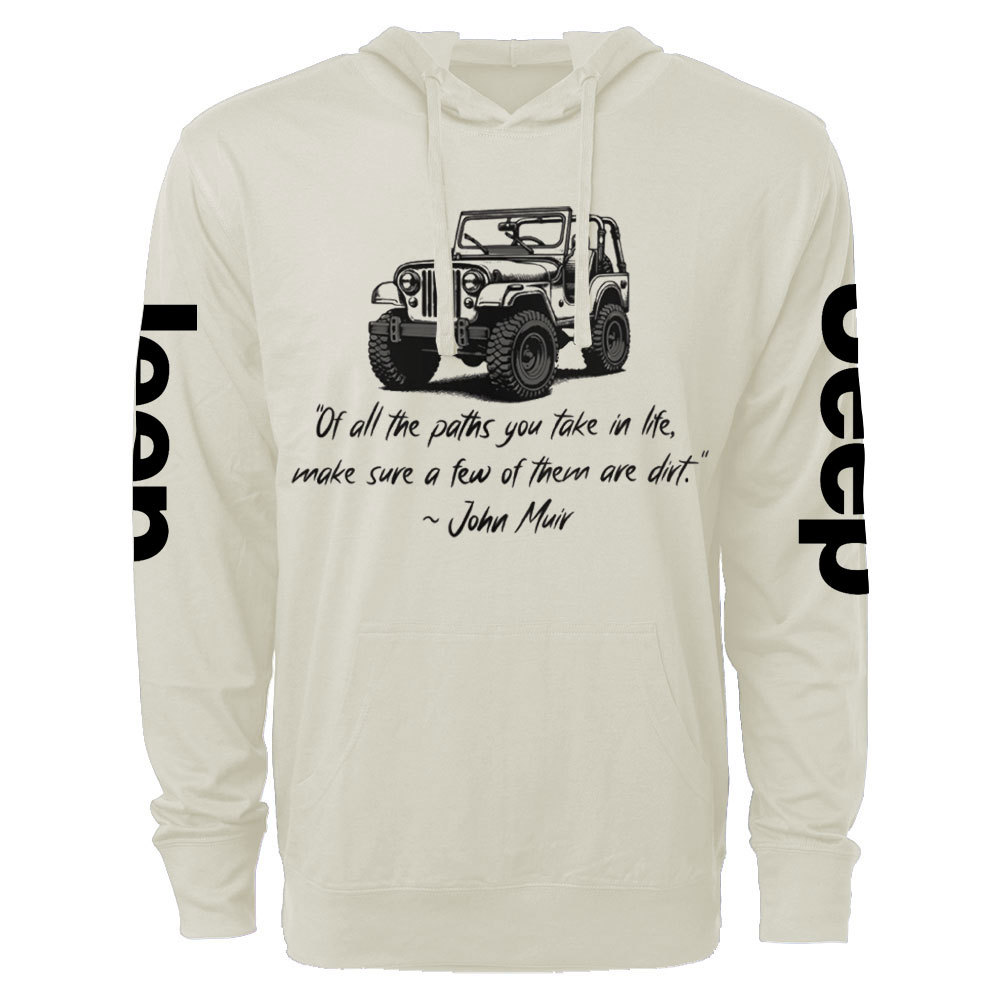 Dirt Path John Muir Quote Jp Funny Oversized Lightweight Hoodie
