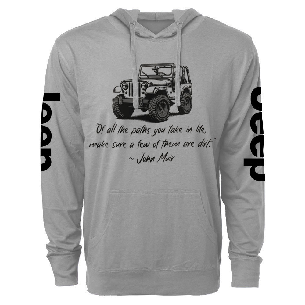 Dirt Path John Muir Quote Jp Funny Oversized Lightweight Hoodie