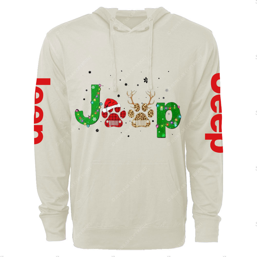 Dog Paw Jp Christmas Oversized Lightweight Hoodie