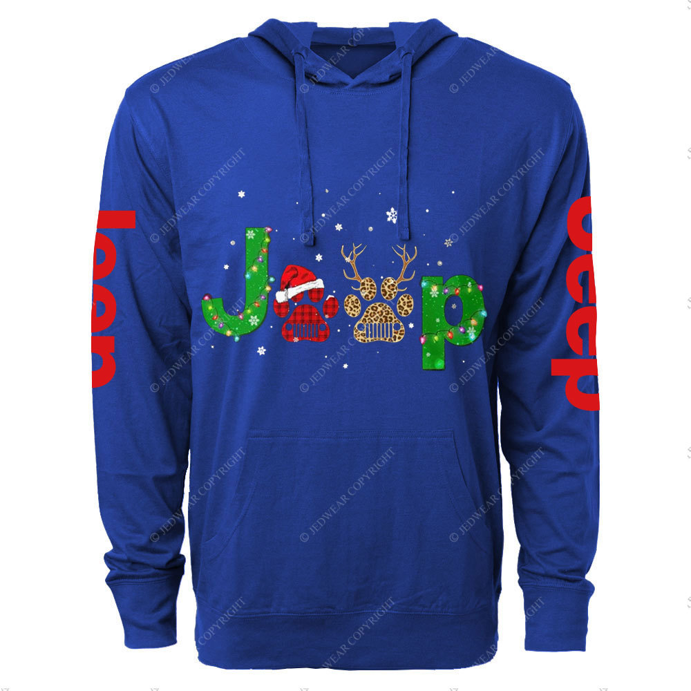 Dog Paw Jp Christmas Oversized Lightweight Hoodie
