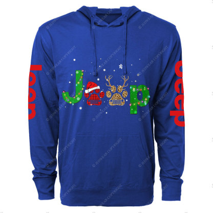 Dog Paw Jp Christmas Oversized Lightweight Hoodie