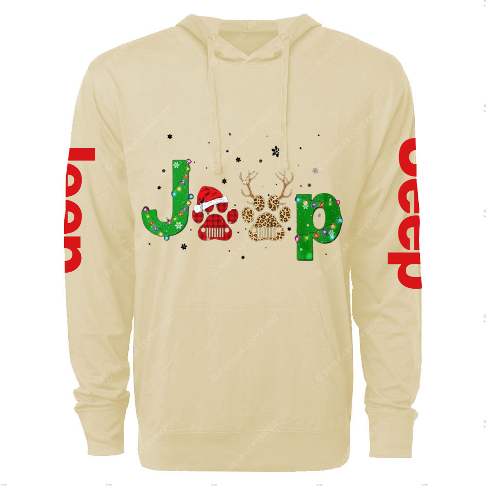 Dog Paw Jp Christmas Oversized Lightweight Hoodie