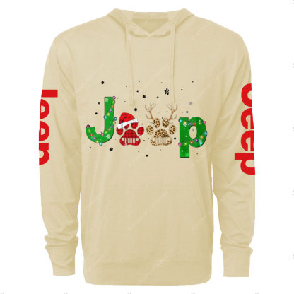 Dog Paw Jp Christmas Oversized Lightweight Hoodie