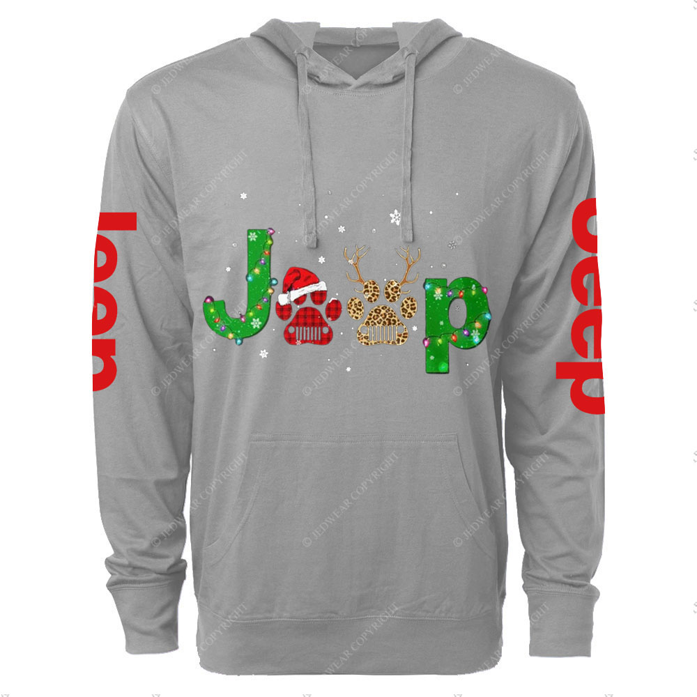 Dog Paw Jp Christmas Oversized Lightweight Hoodie