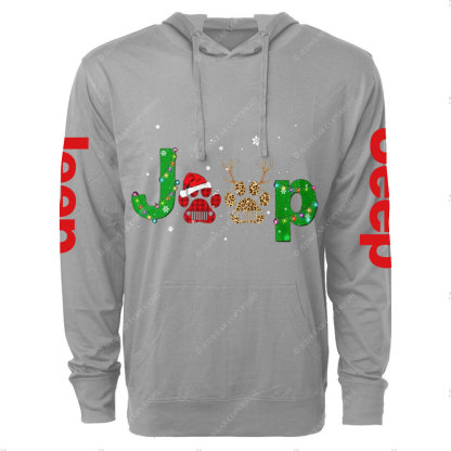 Dog Paw Jp Christmas Oversized Lightweight Hoodie