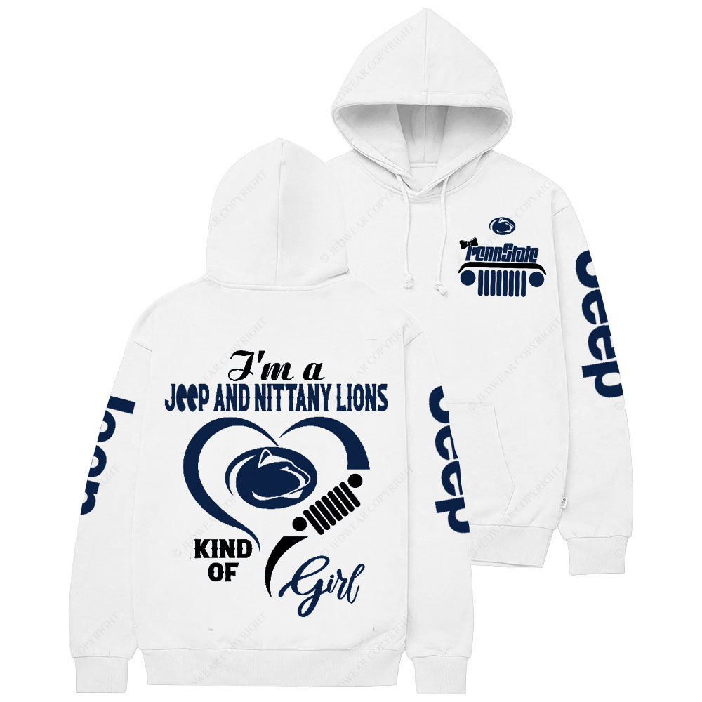 Penn State Nittany Lions Team Heart Jp Girl Casual Hoodie