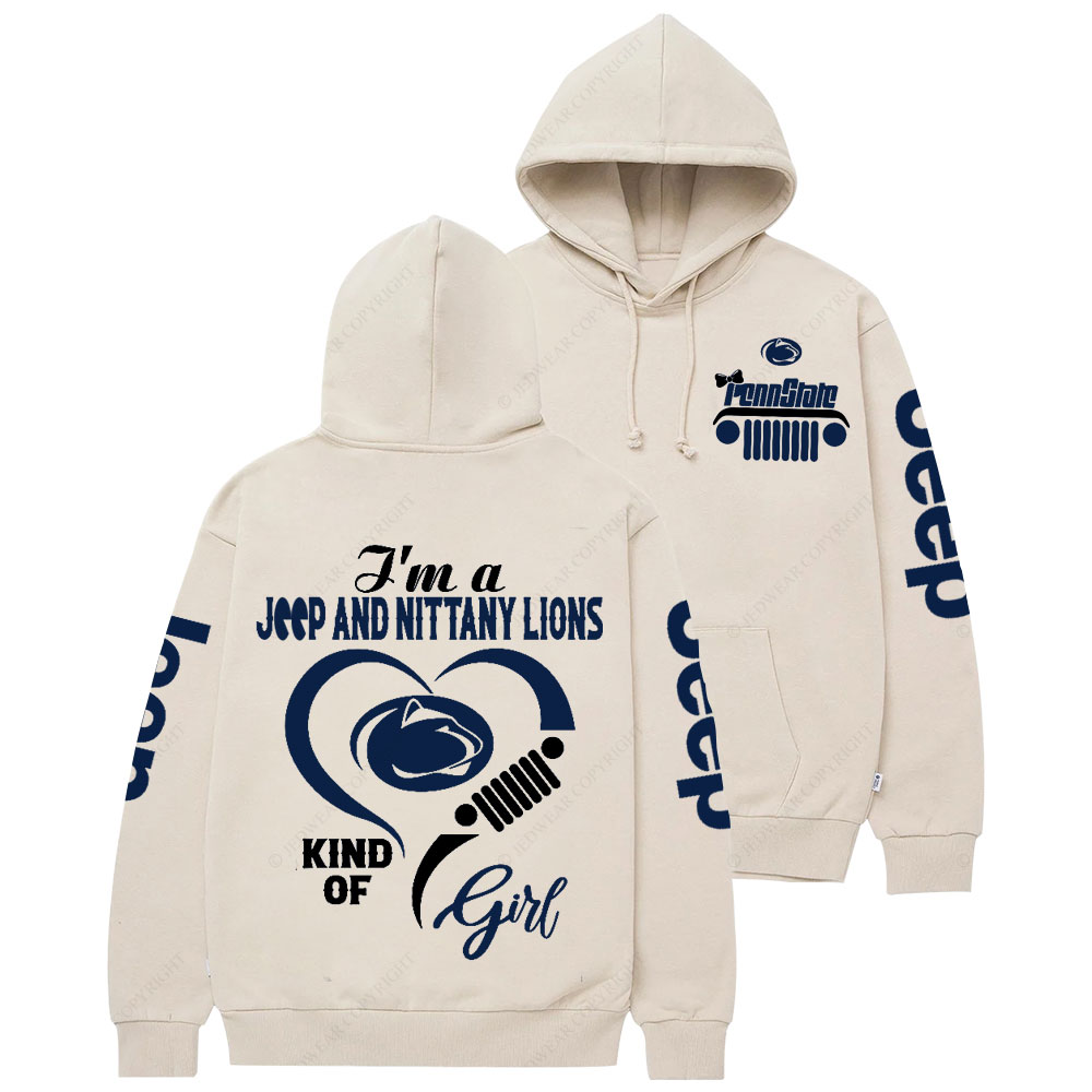 Penn State Nittany Lions Team Heart Jp Girl Casual Hoodie