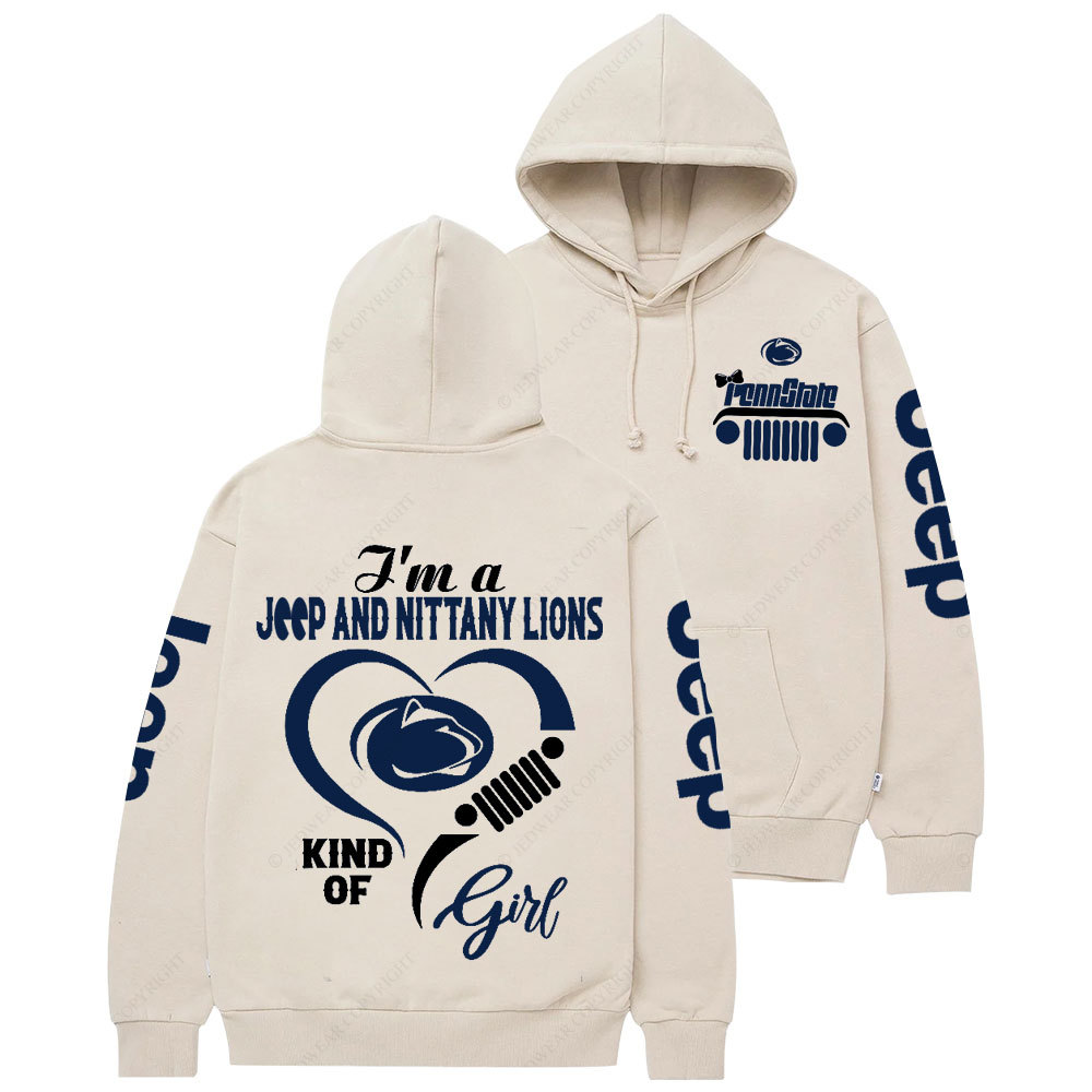 Penn State Nittany Lions Team Heart Jp Girl Casual Hoodie
