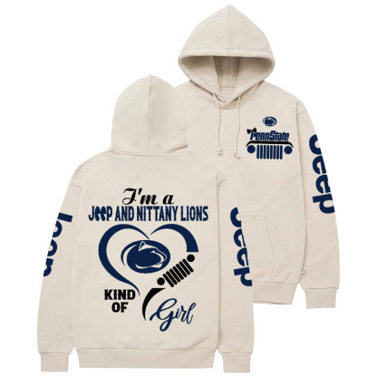 Penn State Nittany Lions Team Heart Jp Girl Casual Hoodie