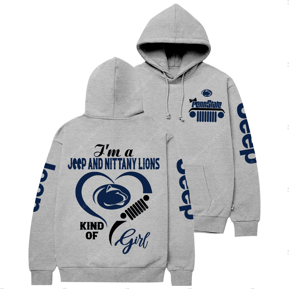 Penn State Nittany Lions Team Heart Jp Girl Casual Hoodie