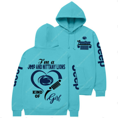Penn State Nittany Lions Team Heart Jp Girl Casual Hoodie