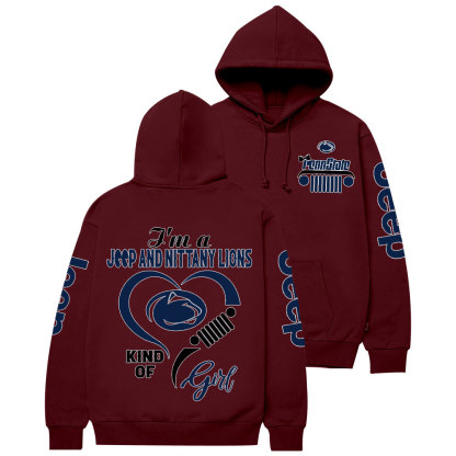 Penn State Nittany Lions Team Heart Jp Girl Casual Hoodie