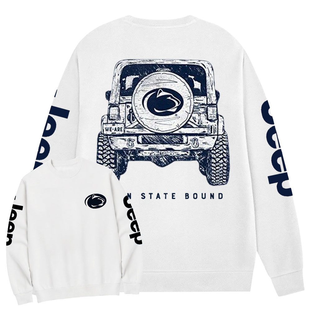 League Penn State Jp Double Printed Crew Neck Sweatshirt