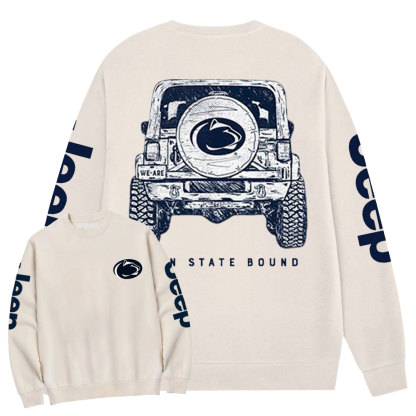 League Penn State Jp Double Printed Crew Neck Sweatshirt